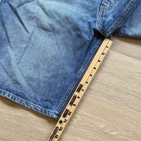 Levis 569 Shorts Men 38x11 Jean Cutoff Loose Straight Jorts Cotton Denim - Picture 6 of 10